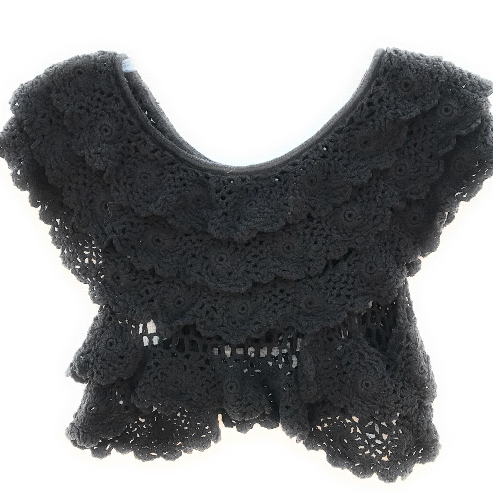 Cleobella Holly Tiered Cotton Crochet Crop Top - Picture 3 of 8